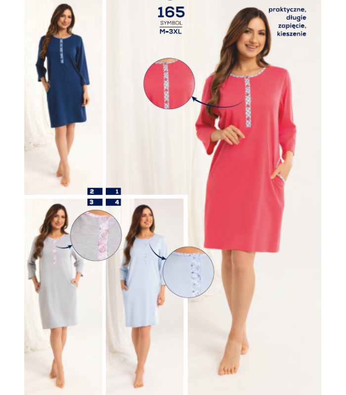 Koszula damska Regina 165 A Malina