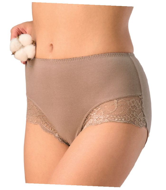 Figi maxi 2-pack KEY LPF 111 Brąz