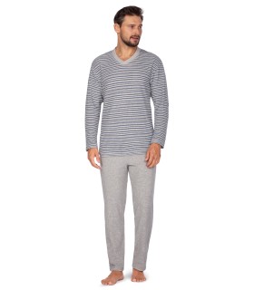 Piżama męska Regina 450 A Szara Frotte